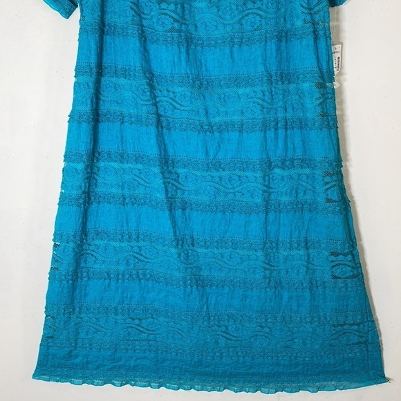 NWT. Dress Barn 16 Teal Lace Shift Dress. - Picture 6 of 12